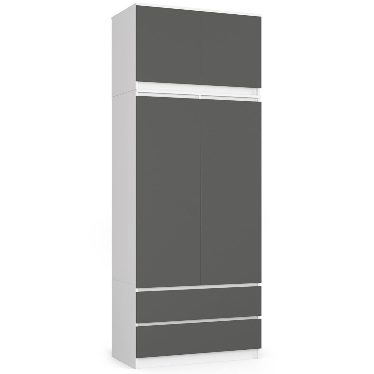 Armario S90 con extensión con 2 puertas y 2 cajones 90 Gris