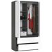Armario S90 con 2 puertas y 2 cajones 90 Armario S90 con 2 puertas y 2 cajones 90 Blanco/ Gris