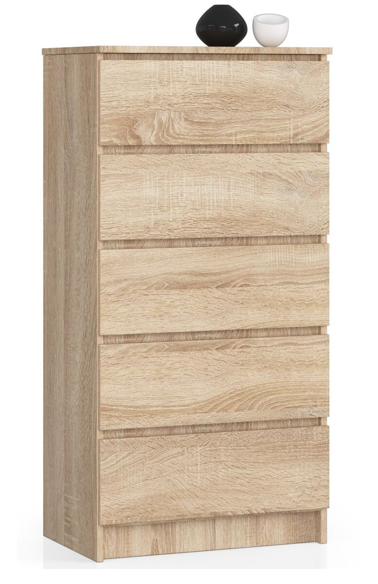 Cómoda K60 AKORD 5 cajones 60 Madera Clara