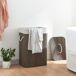 Cesto para la ropa Salla con bolsa extraíble bambú y poliéster Cesto para la ropa Salla con bolsa extraíble bambú y poliéster Madera Oscura