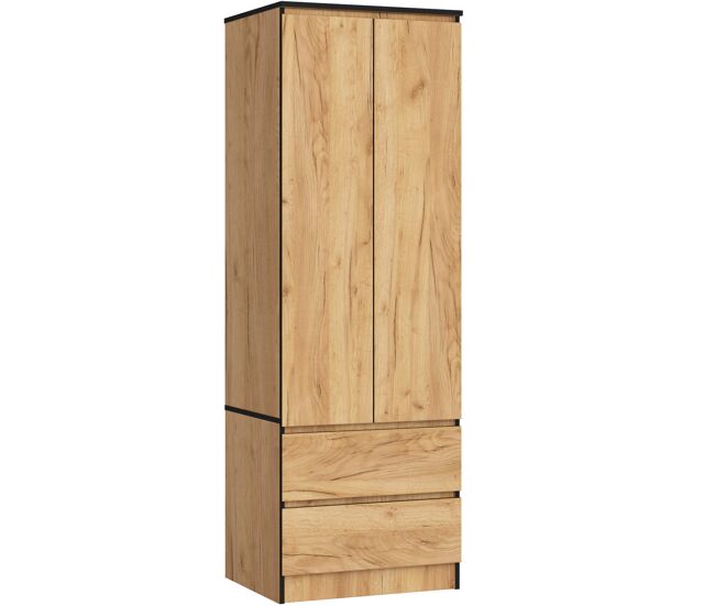 Armario s60 con 2 puertas y 2 cajones color roble craft