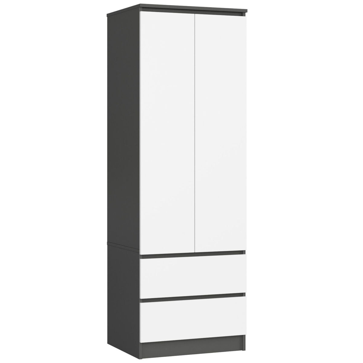 Armario S60 con 2 puertas y 2 cajones 60 Blanco/ Gris