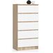 Cómoda K60 AKORD 5 cajones 60 Cómoda K60 AKORD 5 cajones 60 Blanco/ Madera