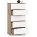 Cómoda K60 AKORD 5 cajones 60 Cómoda K60 AKORD 5 cajones 60 Blanco/ Madera