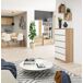 Cómoda K60 AKORD 5 cajones 60 Cómoda K60 AKORD 5 cajones 60 Blanco/ Madera