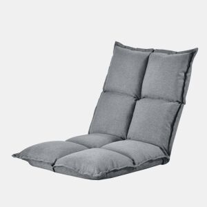 Cadeira de chão Deinze com estrutura metálica 52 x 50 cm Regulável - Cinzento claro en.casa