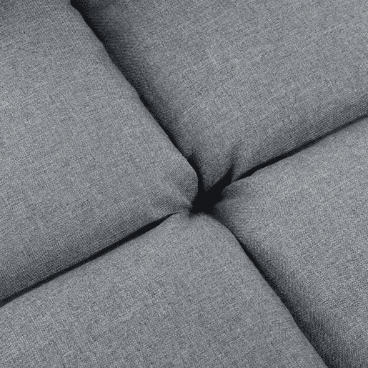 Cadeira de chão Deinze com estrutura metálica 52 x 50 cm Regulável - Cinzento claro en.casa