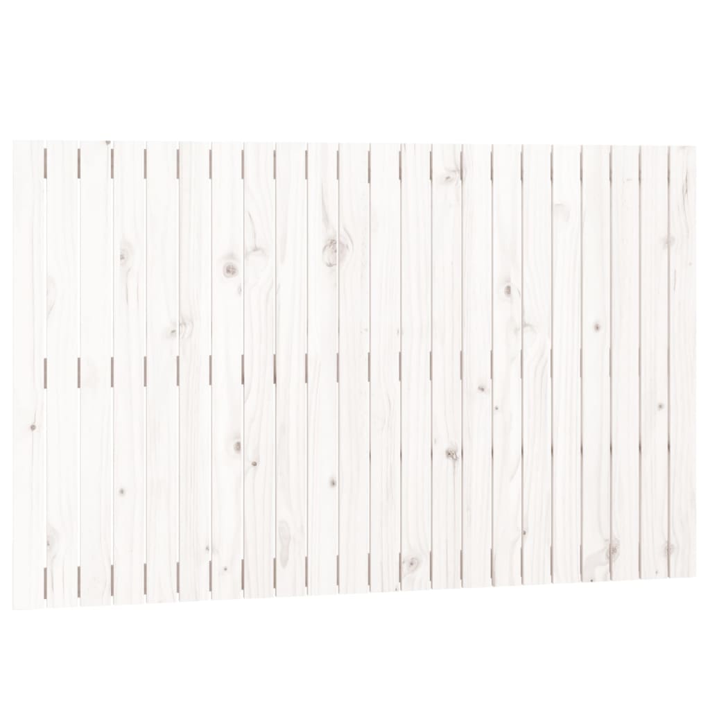 cabecero de cama de pared madera maciza pino blanco 140x3x90 cm