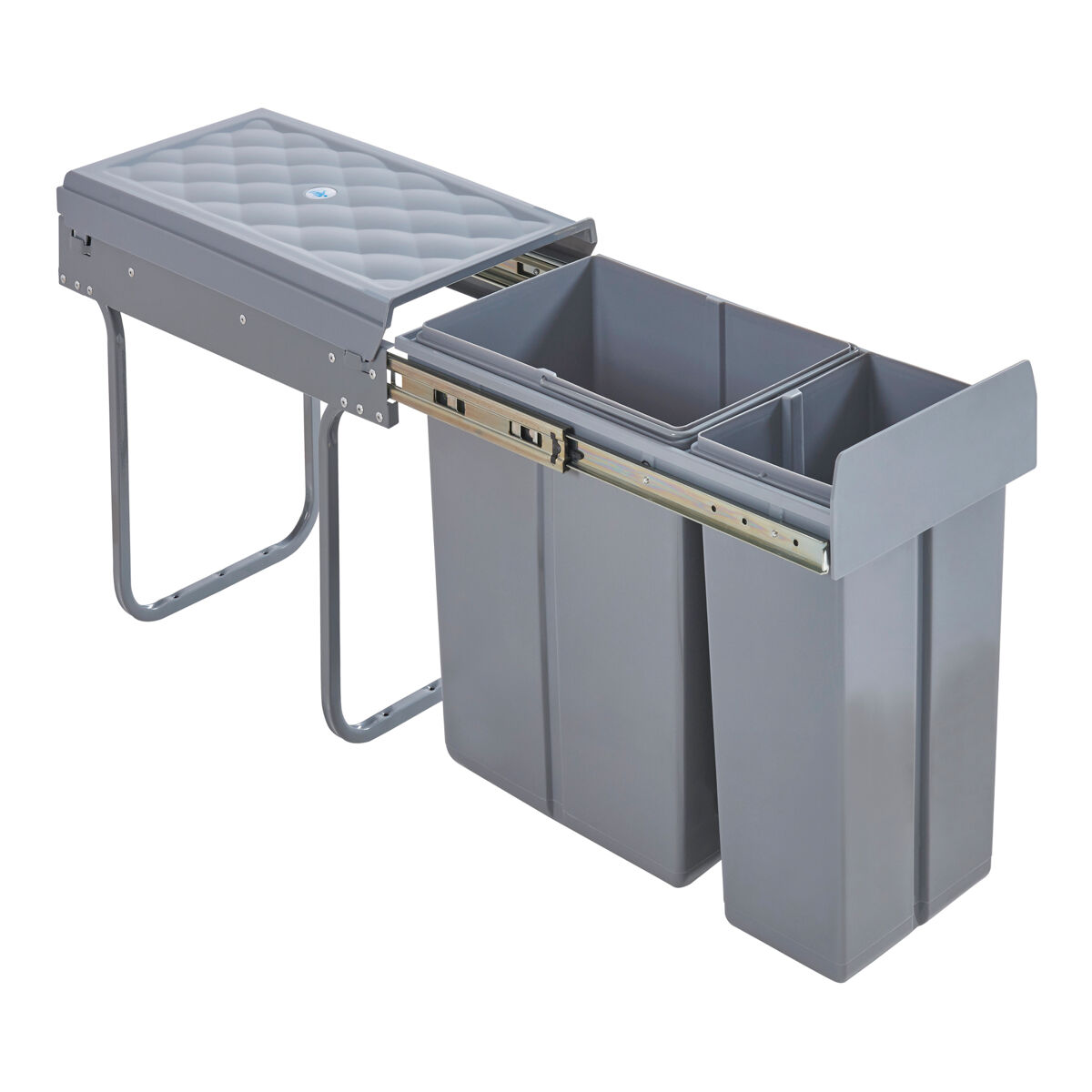 Cubo de basura extraíble Froland capacidad 1x20L + 1x10L plástico