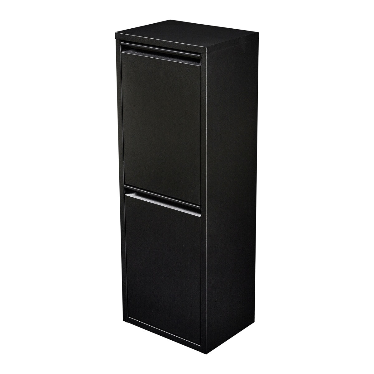 Mueble con 2 cubos de basura sollentuna de 28 l metal plástico 93 x 33 x 25 cm negro [en.casa]