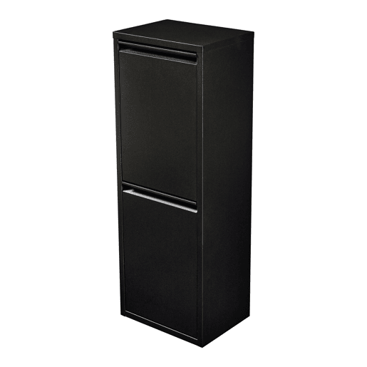 Sollentuna 28 L armário de plástico metálico para o lixo 93 x 33 x 25 cm preto en.casa