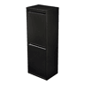 Sollentuna 28 L armário de plástico metálico para o lixo 93 x 33 x 25 cm preto en.casa
