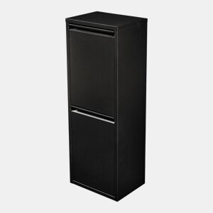 Sollentuna 28 L armário de plástico metálico para o lixo 93 x 33 x 25 cm preto en.casa