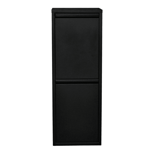 Sollentuna 28 L armário de plástico metálico para o lixo 93 x 33 x 25 cm preto en.casa