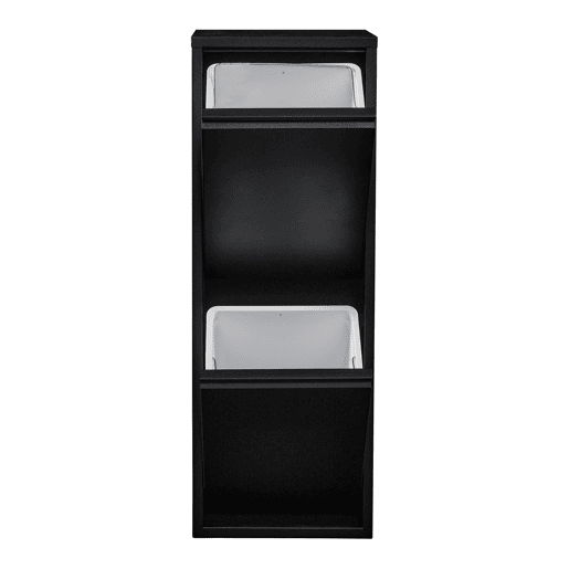 Sollentuna 28 L armário de plástico metálico para o lixo 93 x 33 x 25 cm preto en.casa