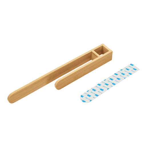 Toalheiro de parede Tønsberg com fita de bambu autocolante 38 x 5 x 4 cm natural en.casa