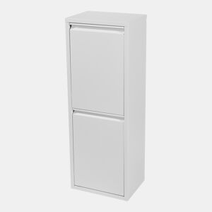 Armário com 2 caixotes do lixo Sollentuna 28 L plástico metal 93 x 33 x 25 cm branco en.casa