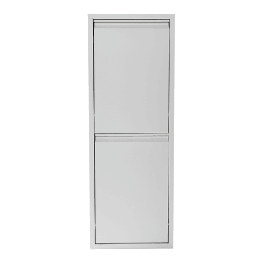 Armário com 2 caixotes do lixo Sollentuna 28 L plástico metal 93 x 33 x 25 cm branco en.casa