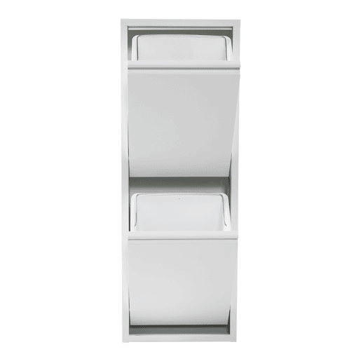 Armário com 2 caixotes do lixo Sollentuna 28 L plástico metal 93 x 33 x 25 cm branco en.casa