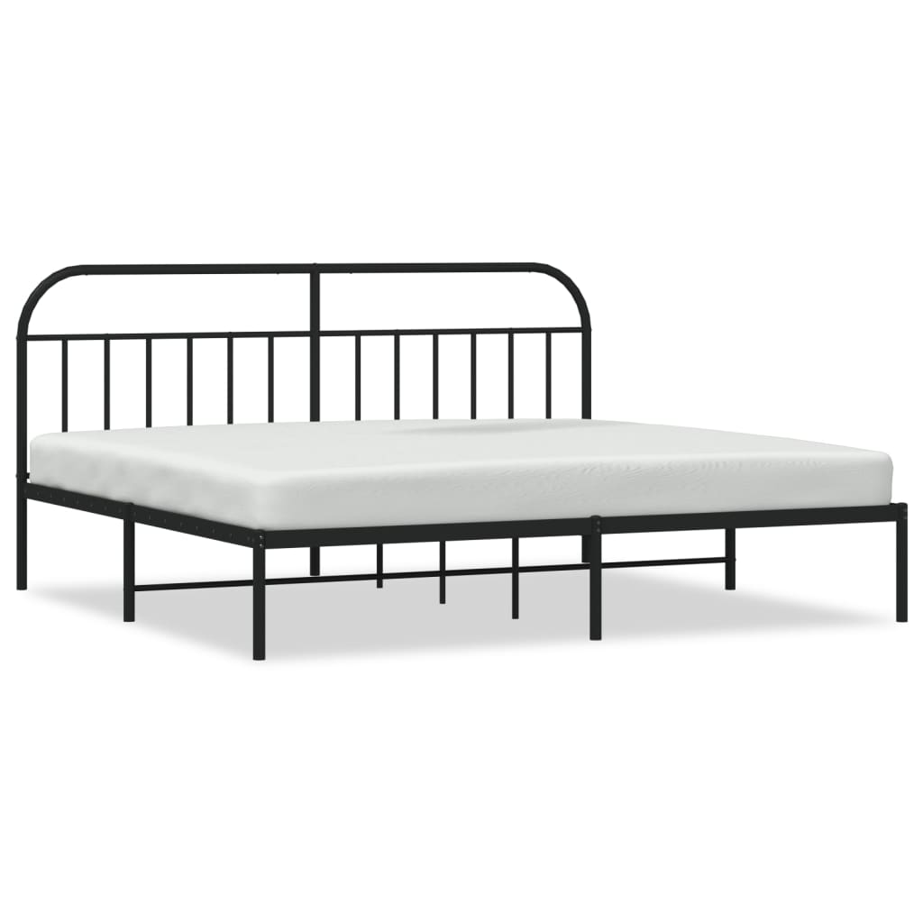 Estructura de cama 193x203 Negro