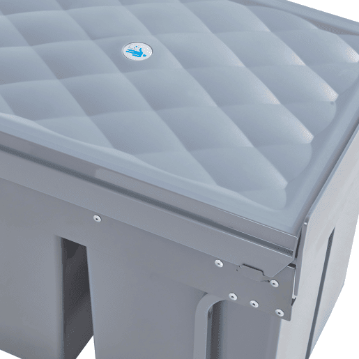 Caixote do lixo extraível Froland capacidade 2 x 20 L plásticoaço 48 x 34 x 42 cm - Cinzento en.casa