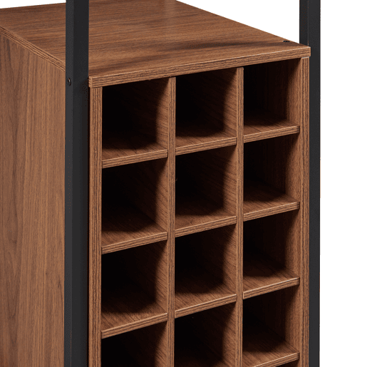 Mesa de bar Trøndelag com suporte para garrafas 120x40x105cm - PretoNozes en.casa