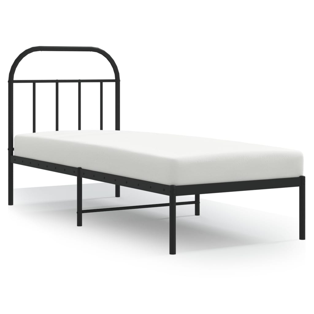 Estructura de cama 75x190 Negro
