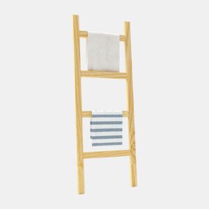 Escada toalheiro Luumäki com 4 barras pinho 120x47x2 cm - Natural en.casa