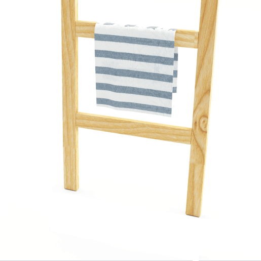 Escada toalheiro Luumäki com 4 barras pinho 120x47x2 cm - Natural en.casa