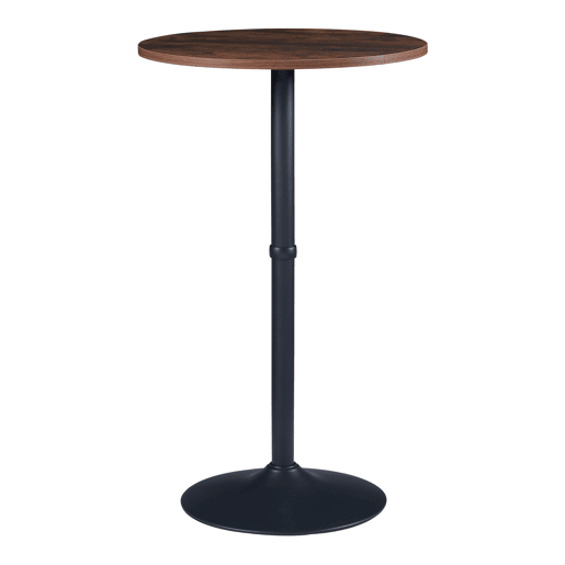 Mesa de bar Vantaa aço MDF 100x60cm - NogueiraPreto en.casa