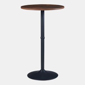 Mesa de bar Vantaa aço MDF 100x60cm - NogueiraPreto en.casa