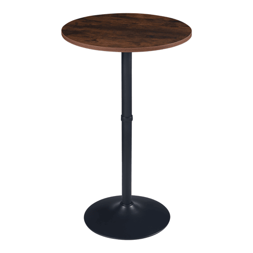 Mesa de bar Vantaa aço MDF 100x60cm - NogueiraPreto en.casa