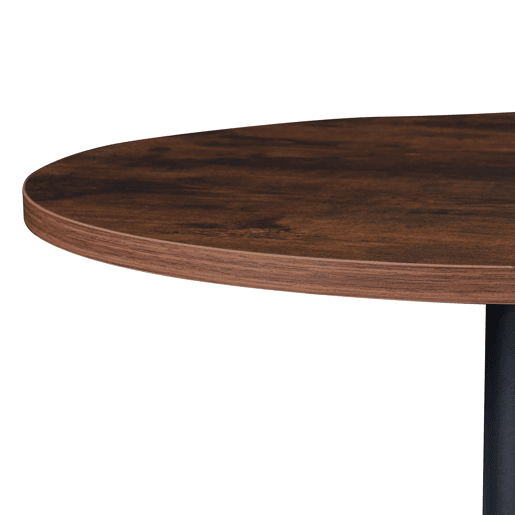 Mesa de bar Vantaa aço MDF 100x60cm - NogueiraPreto en.casa