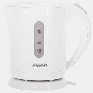 Mesko MS1376 Chaleira Eléctrica de Água 0,8 L sem BPA, sem Fio, Desligamento Automático, Filtro Anti-Calcário, 1600, Branco