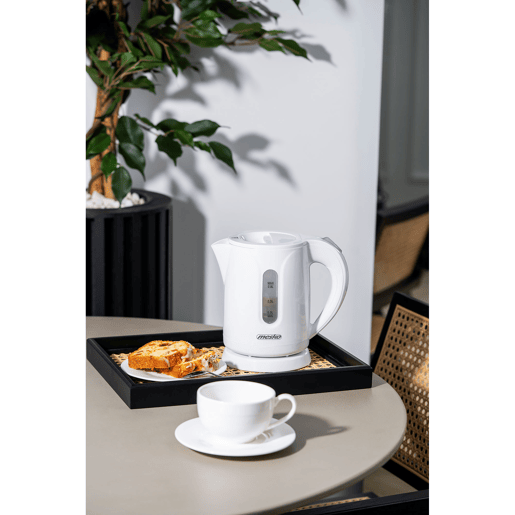 Mesko MS1376 Chaleira Eléctrica de Água 0,8 L sem BPA, sem Fio, Desligamento Automático, Filtro Anti-Calcário, 1600, Branco