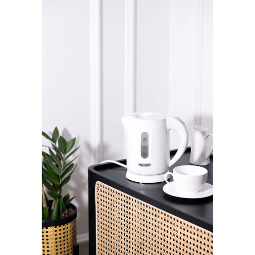Mesko MS1376 Chaleira Eléctrica de Água 0,8 L sem BPA, sem Fio, Desligamento Automático, Filtro Anti-Calcário, 1600, Branco