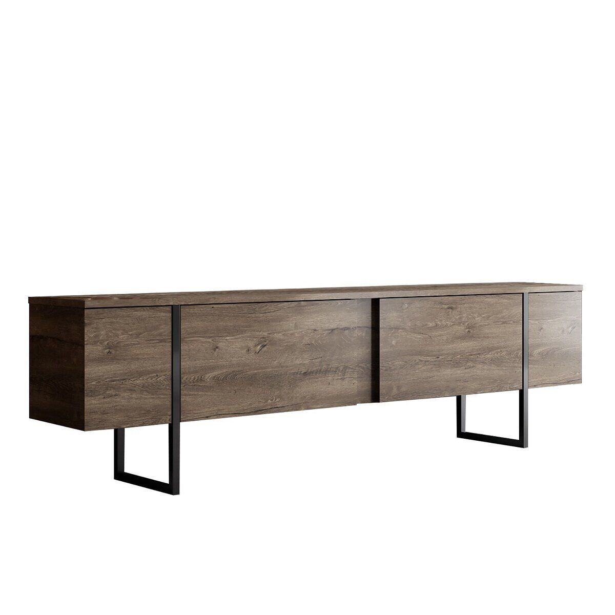 Mueble tv 2 puertas abatibles l180 cm - luxe
