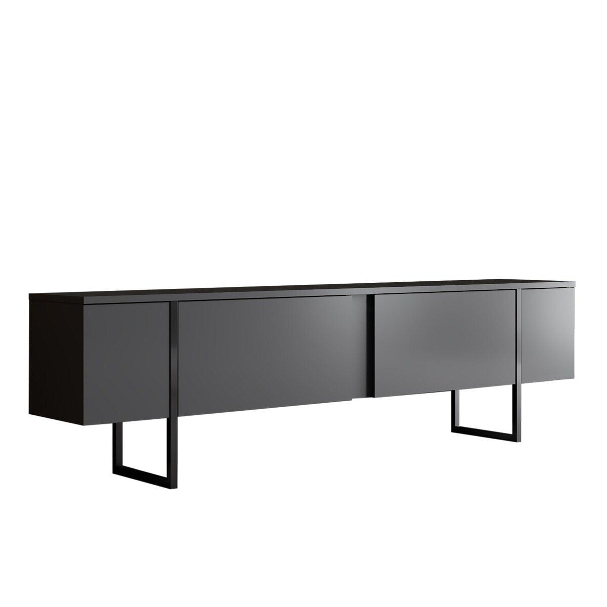 Mueble tv 2 puertas abatibles l180 cm - luxe