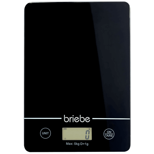 Briebe KW1163 Balança de Cozinha Digital, Alta Precisão 1g  0.1oz, Peso até 5kg, Display LCD, Função TARA, , Preto