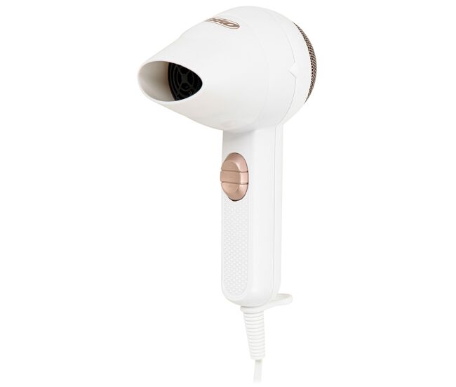Mesko ms2275 secador de pelo de viaje compacto, 2 niveles temperatura / velocidad motor bajo ruido, 1400, blanco