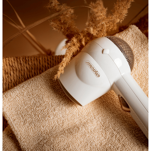 Mesko MS2275 Secador de Cabelo para Viagem Compacto, 2 Níveis de Potência, Motor de Baixo Ruído, 1400, Branco
