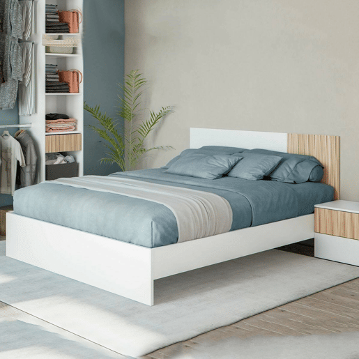 Cama de casal de tecido