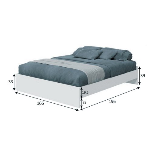 Cama de casal de tecido