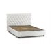 Cama de casal de tecido Cama de casal de tecido Blanco