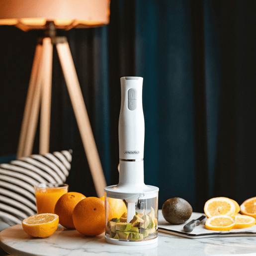 Mesko MS4629 Varinha Mágica Multifunções, Picador 0,5L Acessório para Bater, 2 Velocidades, 800, Branco