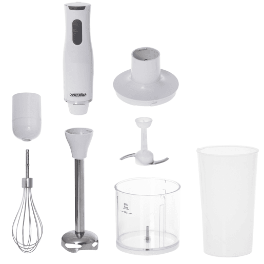 Mesko MS4629 Varinha Mágica Multifunções, Picador 0,5L Acessório para Bater, 2 Velocidades, 800, Branco