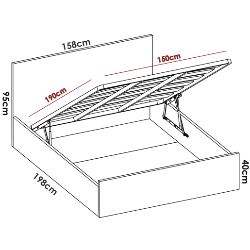 Cama de casal de tecido