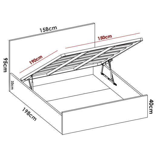 Cama de casal de tecido