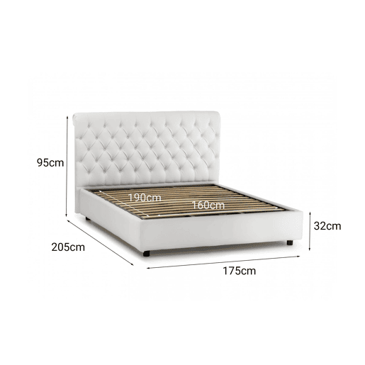 Cama de casal de tecido