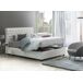Cama de casal de tecido Cama de casal de tecido Blanco